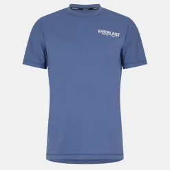 Fitness And Gym Tops*Everlast Stripe Regular Fit Crew Neck T-Shirt in Blue
