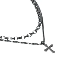 Jewellery-Watches*Fabric Multi Layer Necklace in Black