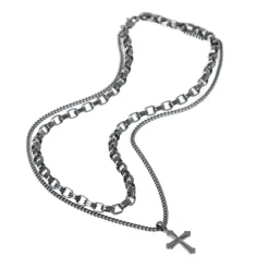 Jewellery-Watches*Fabric Multi Layer Necklace in Black