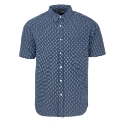 Shirts*Fabric Short Sleeve Poplin Shirt in Blue