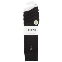 Underwear And Socks*Farah 5 Pack Bamboo Socks Mens in Black