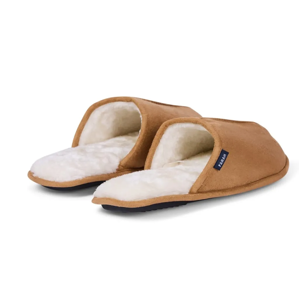 Slippers*Farah Ahlers Tan Slipper in Brown