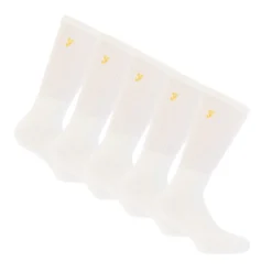 Underwear And Socks*Farah Ayres 5-Pack Sports Crew Socks in White
