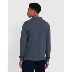 Polo Shirts*Farah Blns Ls Polo in Grey