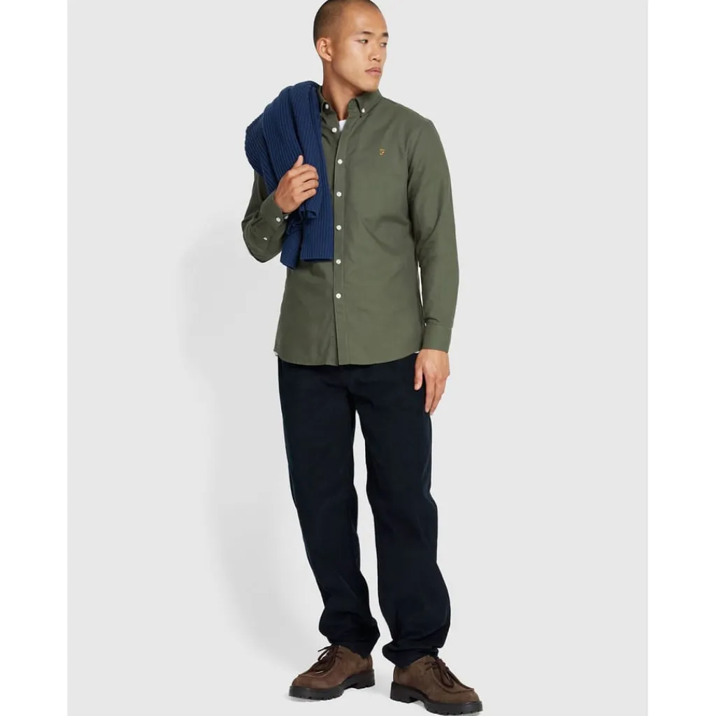 Shirts*Farah Brewer Slim-Fit Shirt in Green