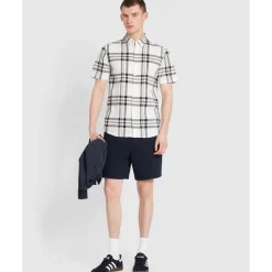 Shirts*Farah Kele Bold Check Shirt in Ecru