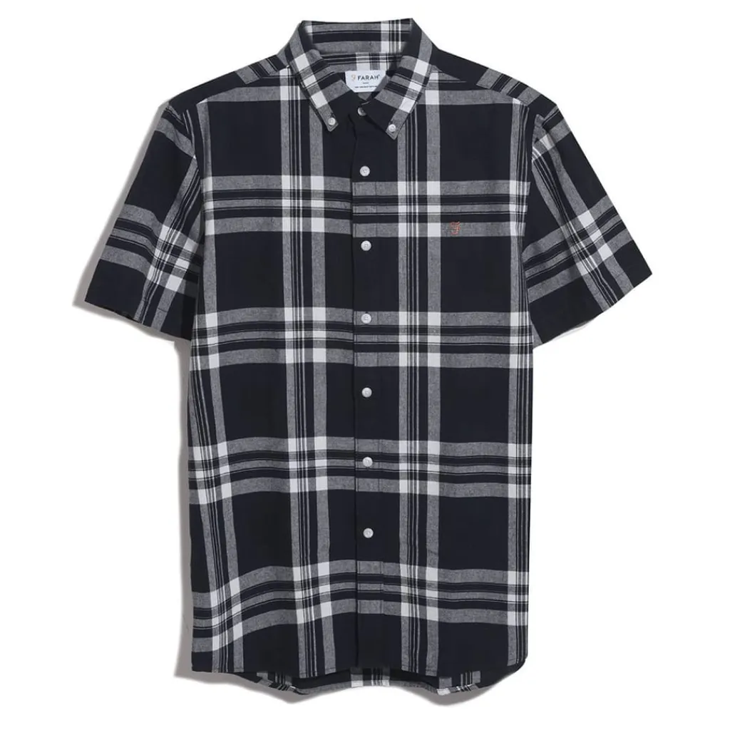 Shirts*Farah Kele Bold Check Shirt in Navy