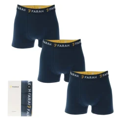 Gifts|Underwear And Socks*Farah Mens Aveleer 3 Pack Boxer Shorts in Navy