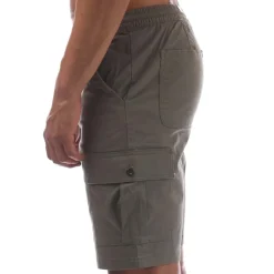 Shorts*Farah Mens Crane Organic Stretch Twill Cargo Shorts in Green