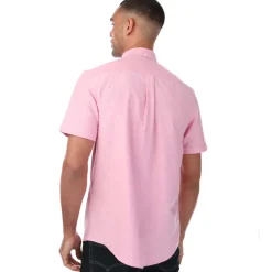 Shirts*Farah Mens Drayton Short Sleeve Shirt in Coral