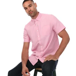 Shirts*Farah Mens Drayton Short Sleeve Shirt in Coral