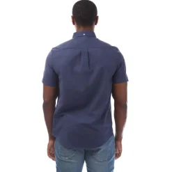 Shirts*Farah Mens Drayton Short Sleeve Shirt in Midnight