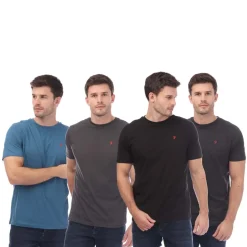 Underwear And Socks|T-Shirts And Vests*Farah Mens Ryman 3 Pack Lounge T-Shirts in Navy