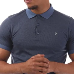 Polo Shirts*Farah Mens Stafford Polo Shirt in Blue
