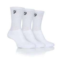 Underwear And Socks*Farah 3pk Cushi Sock in White