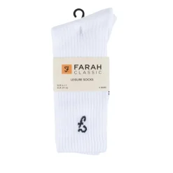 Underwear And Socks*Farah 3pk Cushi Sock in White