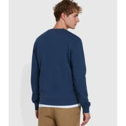 Sweatshirts*Farah Tim Crewneck Sweatshirt in Blue