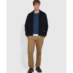 Sweatshirts*Farah Tim Crewneck Sweatshirt in Blue