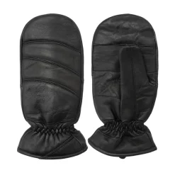 Gloves-Scarves-Umbrellas*Firetrap Leather Mitten Sn54 in Black