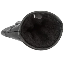 Gloves-Scarves-Umbrellas*Firetrap Leather Mitten Sn54 in Black
