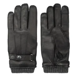Gloves-Scarves-Umbrellas*Firetrap Leather Strap Glove Sn54 in Black