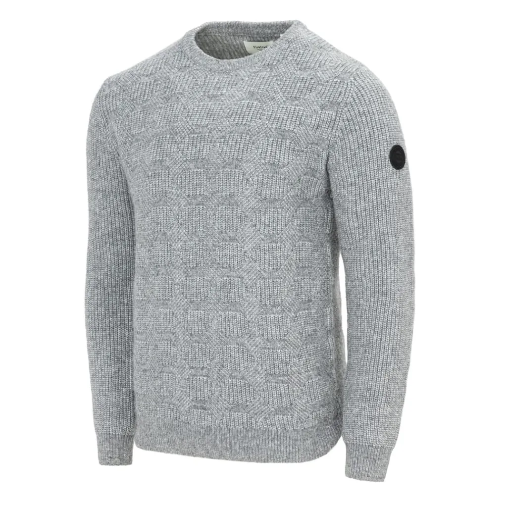 Knitwear*Firetrap Long Sleeve Crew Neck Sweater in Grey