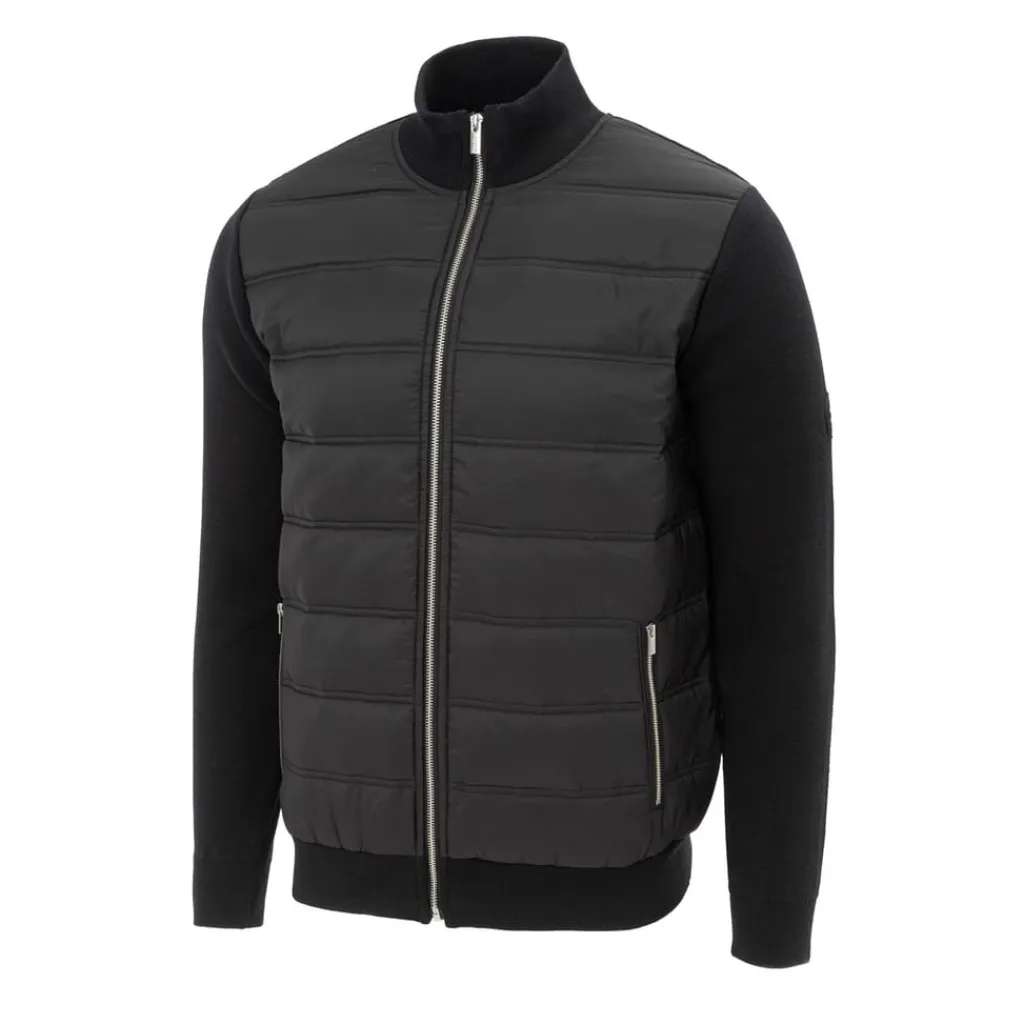 Knitwear*Firetrap Men Hybrid Jacket in Black