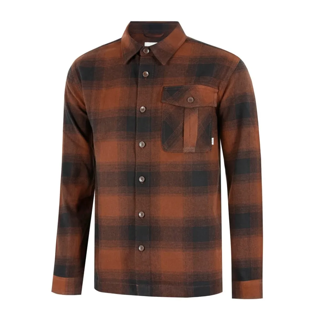 Shirts*Firetrap Mens Check Shirt in Orange