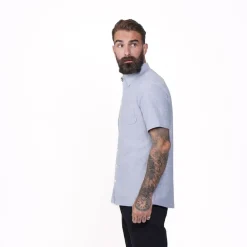 Shirts*Firetrap Mens Classic Oxford Short Sleeve Shirt in Blue