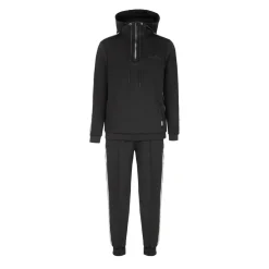 Tracksuits*Firetrap Mens Quarter Zip Tracksuits in Black