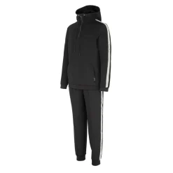 Tracksuits*Firetrap Mens Quarter Zip Tracksuits in Black
