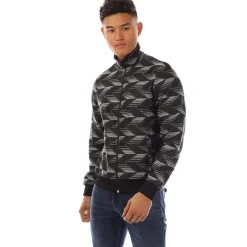 Tracksuits*Fred Perry Chevron Striped Track Jacket in Black