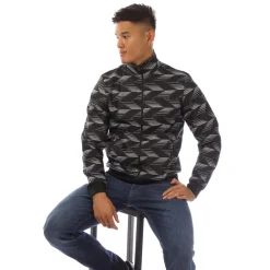 Tracksuits*Fred Perry Chevron Striped Track Jacket in Black