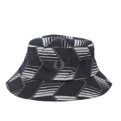 Caps-Hats*Fred Perry Chevron Stripe Bucket Hat in Black