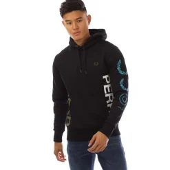 Hoodies*Fred Perry Graphic Branding Hoodie in Black