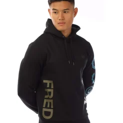 Hoodies*Fred Perry Graphic Branding Hoodie in Black