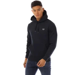Hoodies*Fred Perry Graphic Cross Stitch Hoodie in Navy