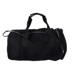 Bags*Fred Perry Graphic Print Barrel Bag in Black