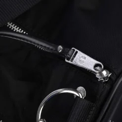 Bags*Fred Perry Graphic Print Barrel Bag in Black
