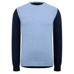 Knitwear*French Connection Crew Neck Regular Fit Long Sleeve Sweater in Blue