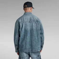 Coats And Jackets*G Star Boxy Fit Collared Neck Shirt Jacket in Blue