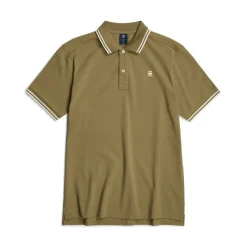 Polo Shirts*G Star Dunda Stripe Regular Fit Polo in Green
