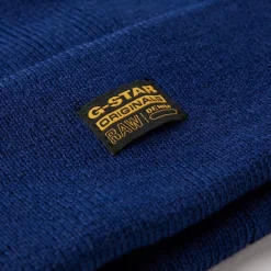 Caps-Hats*G Star Effo Beanie with Adjustable Cuff in Blue