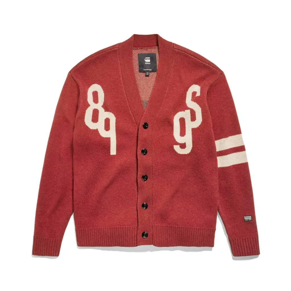 Knitwear*G Star Hol 89 Cardi in Red