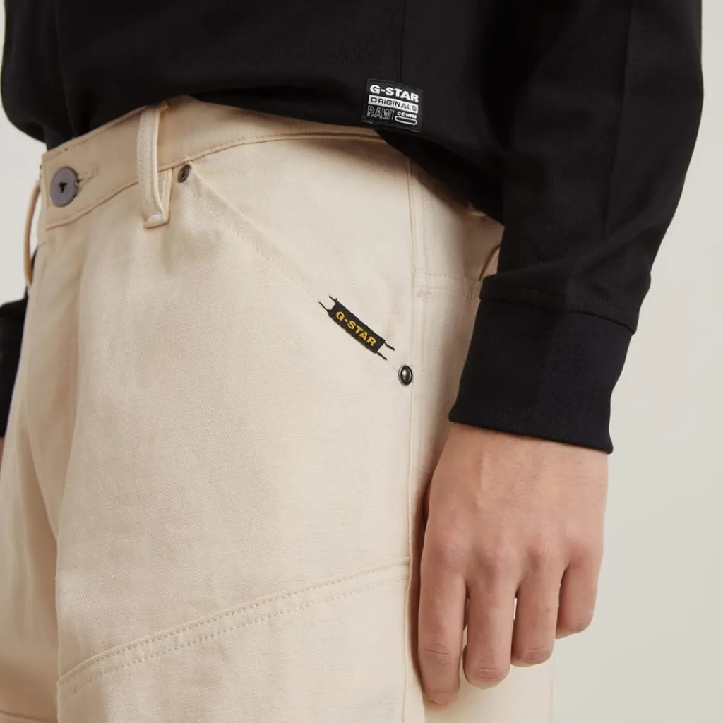 Jeans*G Star Relaxed Fit Straight Pants in Beige