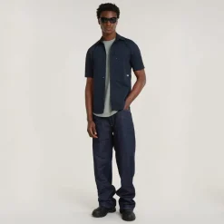 Shirts*G Star Short Sleeve Regular Fit Shirt in Blue