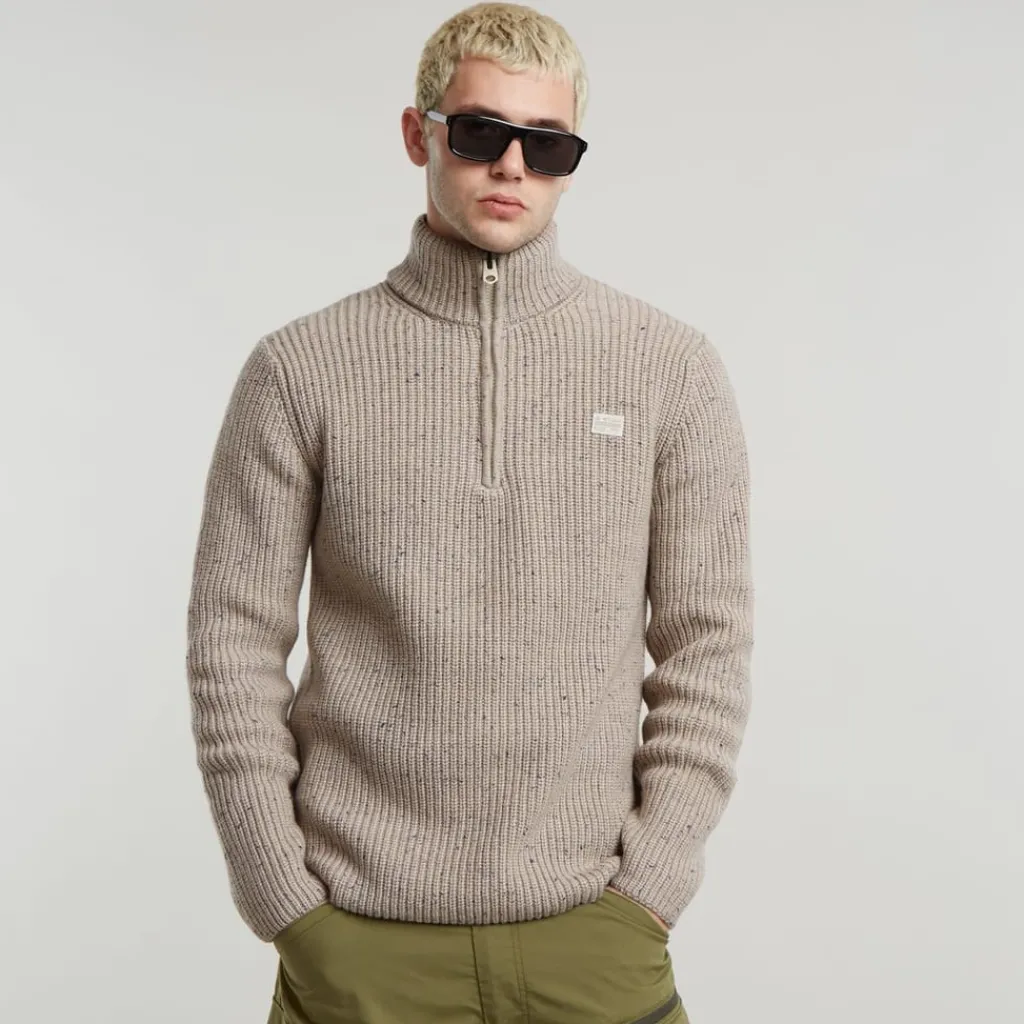 Knitwear*G Star Skipper Knit in Beige
