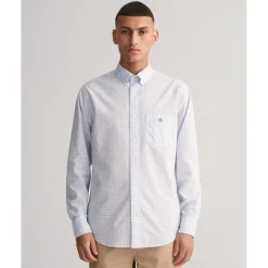 Shirts*Gant Fit Gingham Poplin Shirt in Blue