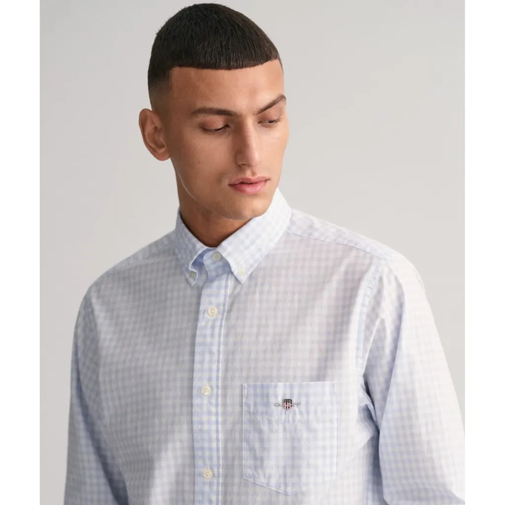 Shirts*Gant Fit Gingham Poplin Shirt in Blue