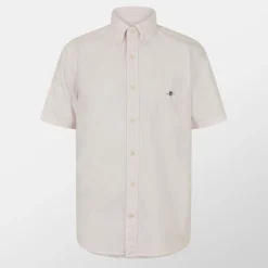 Shirts*Gant Fit Striped Classic Oxford Short Sleeve Shirt in Pink